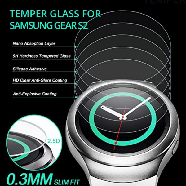 Samsung Gear S2/Gear S2 Classic/S2 3G Tempered Glass Screen Protector