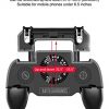 Pubg Trigger Controller, Mobile Gamepad - 4 Fingers Pubg Game Assistant with Highly Sensitive Triggers,Left and RightTilt Probe,Fast Shooting (Black Fan)