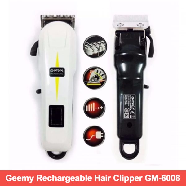 Gemmy GM-6008 Hair & beard clipper Professional Hair Clipper Rechargeable Hair Trimmer - 6008