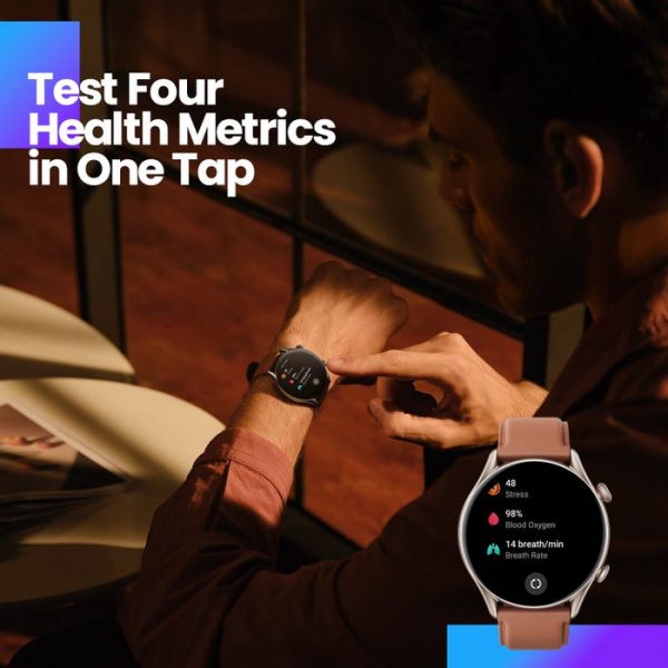 Amazfit GTR 3 Pro: Smart Health Made Simple, Built to Empower, Ultra HD AMOLED Display, 24 Hour Health Management Made Simple, Powerful Zepp OS & App Support, Classic Navigation Crown, 12-Day Battery Life