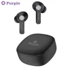 The Purple PEB-005 is a wireless earbud that comes in a somewhat cuboid charging case. The earbuds have 13mm dynamic audio drivers.